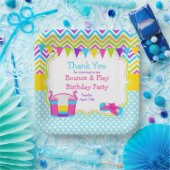 Bounce House Bouncy Castle Verjaardagsfeest Papieren Bordje (Feest)