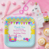 Bounce House Bouncy Castle Verjaardagsfeest Papieren Bordje (Feest)