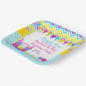 Bounce House Bouncy Castle Verjaardagsfeest Papieren Bordje (Gebogen)