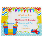 Bounce House Bouncy Castle Verjaardagsjongen Dank Groot Cadeauzakje (Voorkant)