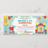 Bounce House Carnaval Birthday Kaart (Achterkant)