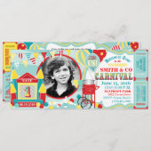 Bounce House Carnaval Birthday Kaart (Voorkant / Achterkant)