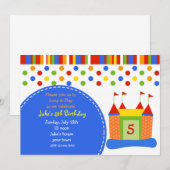 Bounce House Castle Birthday Party Kaart (Voorkant / Achterkant)