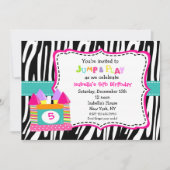 Bounce House Castle Birthday Uitnodigingen (Voorkant)