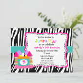 Bounce House Castle Birthday Uitnodigingen (Staand voorkant)