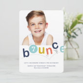 Bounce House Colorful Modern Kids Birthday Party Kaart (Staand voorkant)