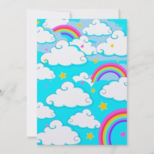 Bounce House Eenhoorn Meisjes Kinderen Verjaardags Kaart (Achterkant)