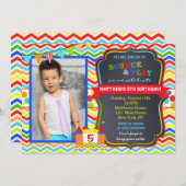 Bounce House Foto van Birthday Party Kaart (Voorkant / Achterkant)