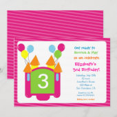 Bounce House Foto van Birthday Uitnodiging voor me (Voorkant / Achterkant)
