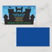 BOUNCE HOUSE INFLATABLES PARTY Uw Visitekaartjes (Voorkant / Achterkant)