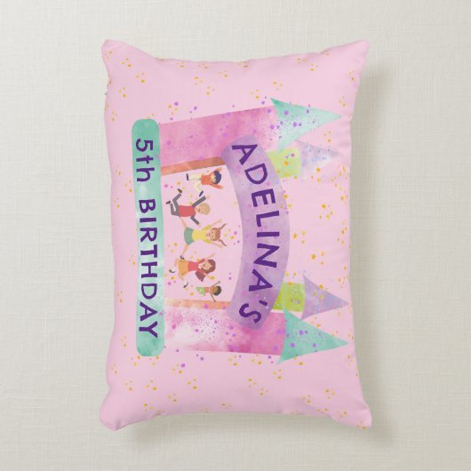 Bounce House Jump Spelen Gymnastiek Kinderen Verja Accent Kussen (Voorkant(Verticaal))