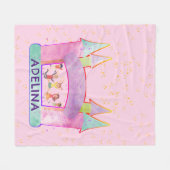 Bounce House Jump Spelen Gymnastiek Kinderen Verja Fleece Deken (Voorkant (Horizontaal))