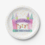 Bounce House Jump Spelen Gymnastiek Kinderen Verja Papieren Bordje (Voorkant)