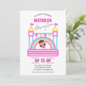 Bounce House Jump Trampoline Kids Verjaardag Digit Kaart (Staand voorkant)