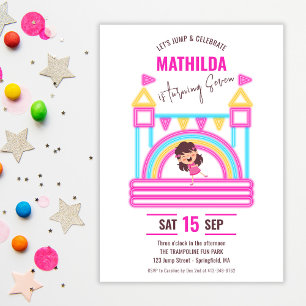 Bounce House Jump Trampoline Kids Verjaardag Digit Kaart