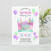 Bounce House Jump Trampoline Meisje Verjaardagsfee Kaart (Staand voorkant)