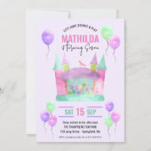 Bounce House Jump Trampoline Meisje Verjaardagsfee Kaart (Voorkant)