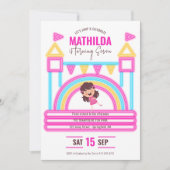 Bounce House Jump Trampoline Party Kinderen Verjaa Kaart (Voorkant)