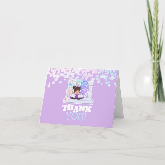 Bounce House Jump Vijfde Verjaardag Bedankkaart (Voorkant)