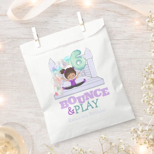 Bounce House Jump zesde verjaardag Bedankzakje (Geknipt)
