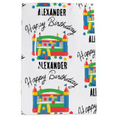 Bounce House Jumping Castle Ball Kinder naam Medium Cadeauzakje (Voorkant)