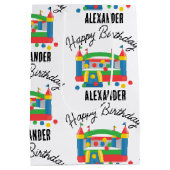 Bounce House Jumping Castle Ball Kinder naam Medium Cadeauzakje (Achterkant)