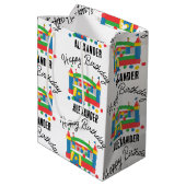 Bounce House Jumping Castle Ball Kinder naam Medium Cadeauzakje (Achterkant Gekanteld)