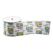 Bounce House Jumping Castle Ball Kinder naam Satijnen Lint (Spoel)