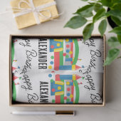 Bounce House Jumping Castle Ball Kinder naam Tissuepapier (Geschenk)