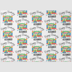 Bounce House Jumping Castle Ball Kinder naam Tissuepapier