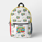 Bounce House Jumping Castle Ball Schattige patroon Bedrukte Rugzak (Voorkant)