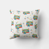 Bounce House Jumping Castle Ball Schattige patroon Kussen (Achterkant)