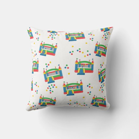 Bounce House Jumping Castle Ball Schattige patroon Kussen (Achterkant)