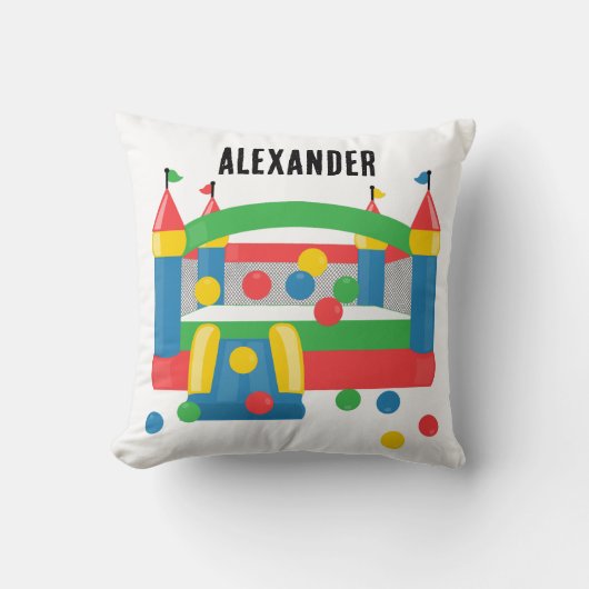 Bounce House Jumping Castle Ball Schattige patroon Kussen (Voorkant)