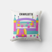 Bounce House Jumping Castle Ball Schattige Roze Pa Kussen (Voorkant)