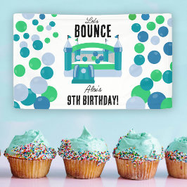 Bounce House Jumping Castle Boys Verjaardagsfeest Spandoek