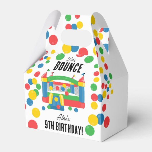 Bounce House Jumping Castle Kids Verjaardagsfeest Bedankdoosjes (Voorkant Zijde)