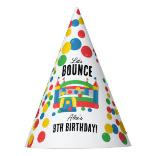 Bounce House Jumping Castle Kids Verjaardagsfeest Feesthoedjes