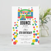 Bounce House Jumping Castle Kids Verjaardagsfeest Kaart (Staand voorkant)