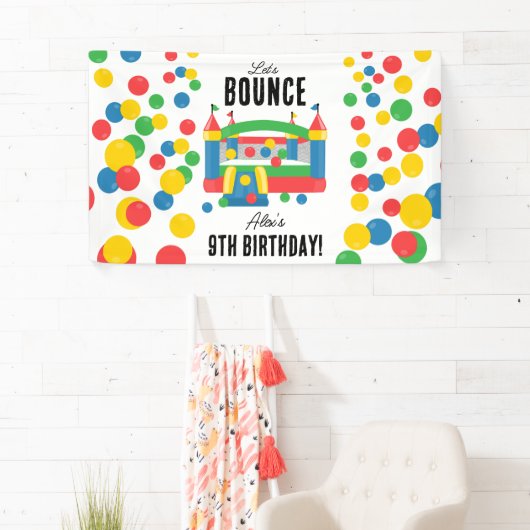 Bounce House Jumping Castle Kids Verjaardagsfeest Spandoek (Insitu)