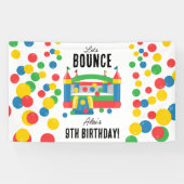 Bounce House Jumping Castle Kids Verjaardagsfeest Spandoek (Horizontaal)