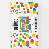 Bounce House Jumping Castle Kids Verjaardagsfeest Spandoek (Verticaal)