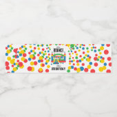 Bounce House Jumping Castle Kids Verjaardagsfeest Waterfles Etiket (Enkel label)