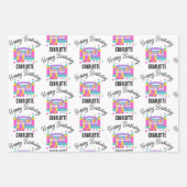 Bounce House Jumping Castle Meisjes Verjaardagsfee Inpakpapier Vel (Voorkant 2)