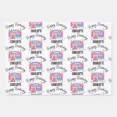 Bounce House Jumping Castle Meisjes Verjaardagsfee Inpakpapier Vel (Voorkant)