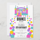 Bounce House Jumping Castle Meisjes Verjaardagsfee Kaart (Voorkant)