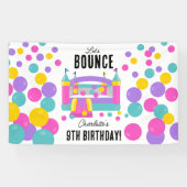 Bounce House Jumping Castle Meisjes Verjaardagsfee Spandoek (Horizontaal)