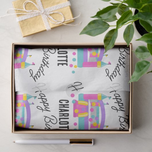 Bounce House Jumping Castle Meisjes Verjaardagsfee Tissuepapier (Geschenk)