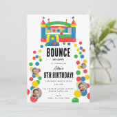 Bounce House Jumping Castle Verjaardag Custom Phot Kaart (Staand voorkant)