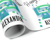 Bounce House Jumping Castle Verjaardagsnaam Kinder Cadeaupapier (Rol Hoek)